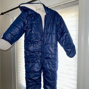Old Navy Blue Puffer Snowsuit 18-24M